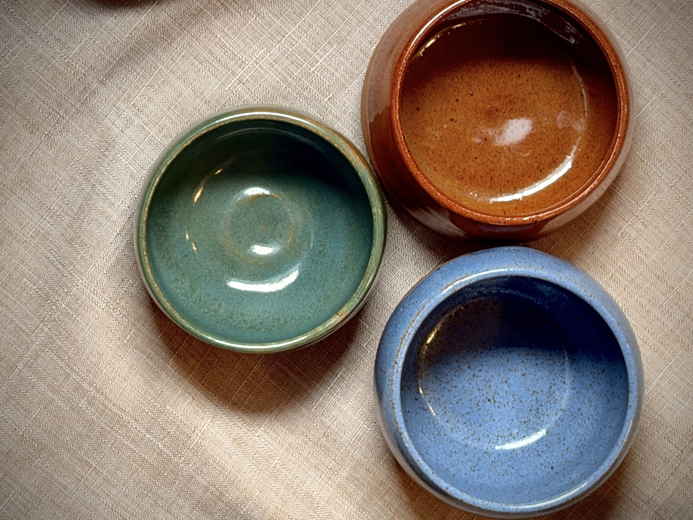 Hand-thrown stoneware espresso cups, VanWest Studios Oak Cliff Dallas